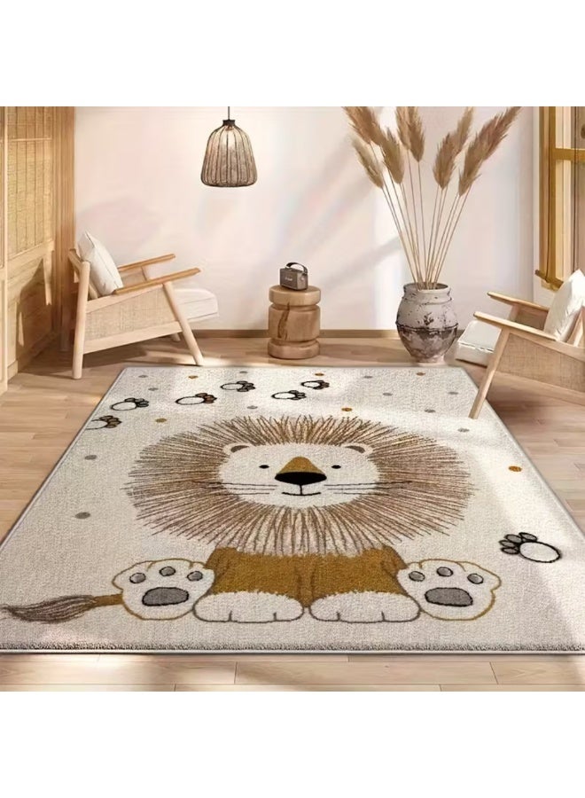 Factory Price Lion and Paw Kids Cushion Play Mat Rug – Soft Padded Carpet with Non-Slip Backing, 160 x 200 cm - Image 2